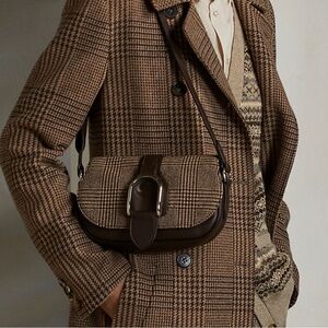 Ralph Lauren Collection Glen Plaid Wellington Shoulder Bag